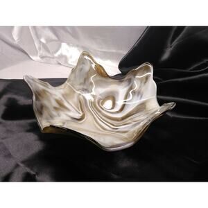 Vintage Large Mid Century Westmoreland Slag Glass Bowl